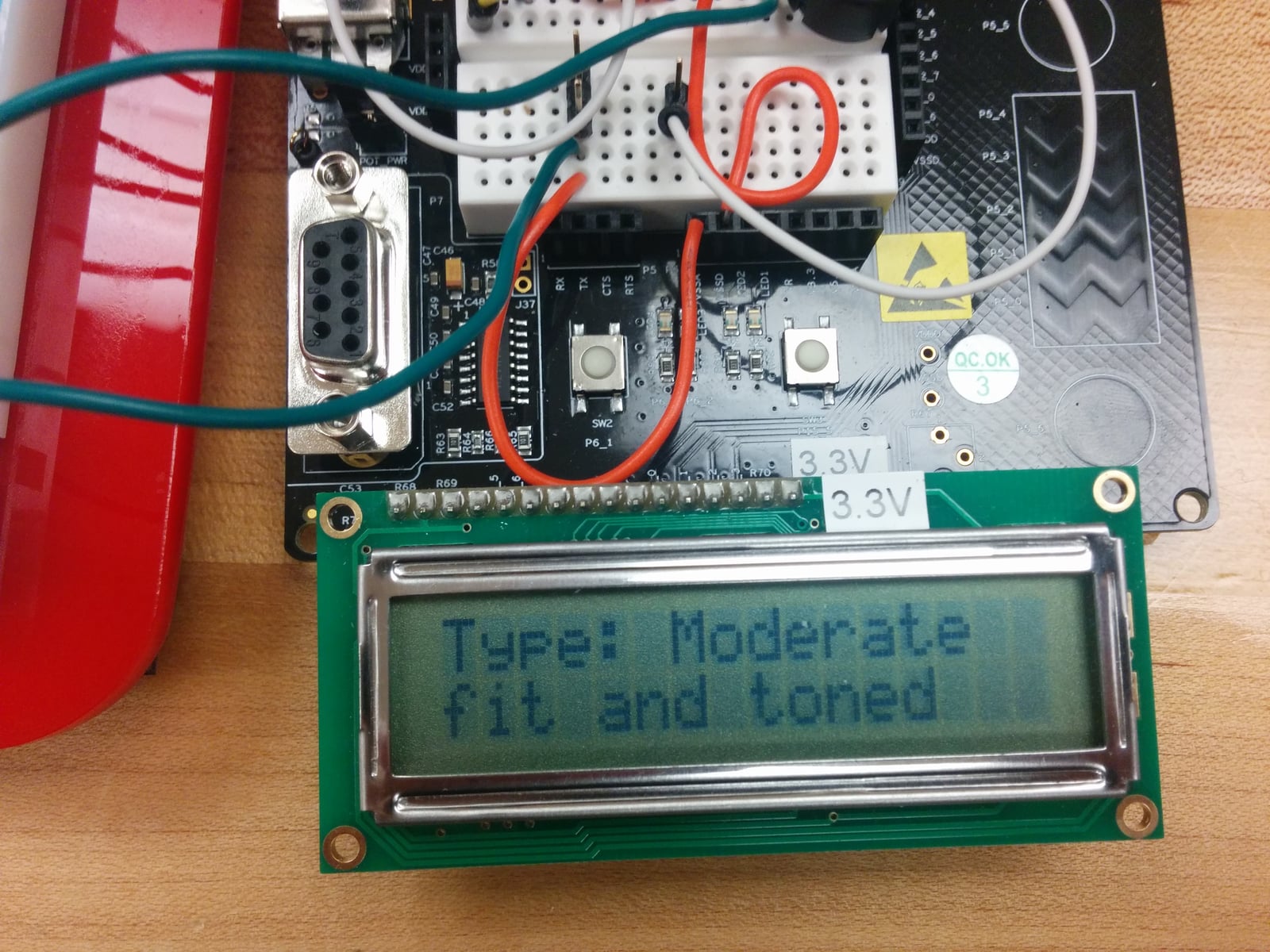 Control system for a treadmill implemented on a Cypress PSoC for Embedded IV
