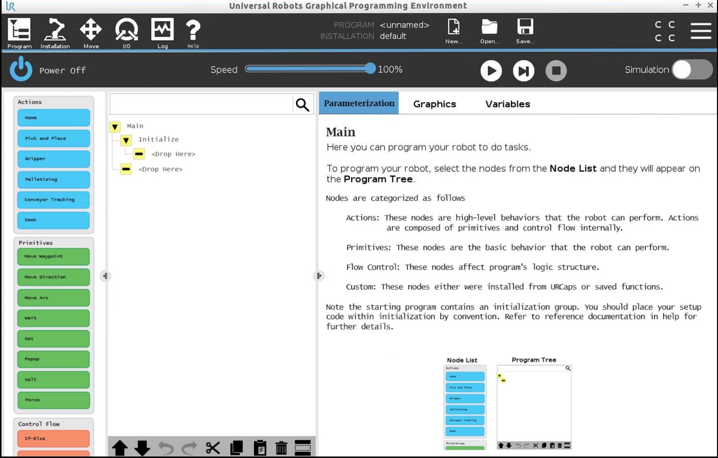 High fidelity mockup redesign of the Universal Robots control interface for HCI coursework