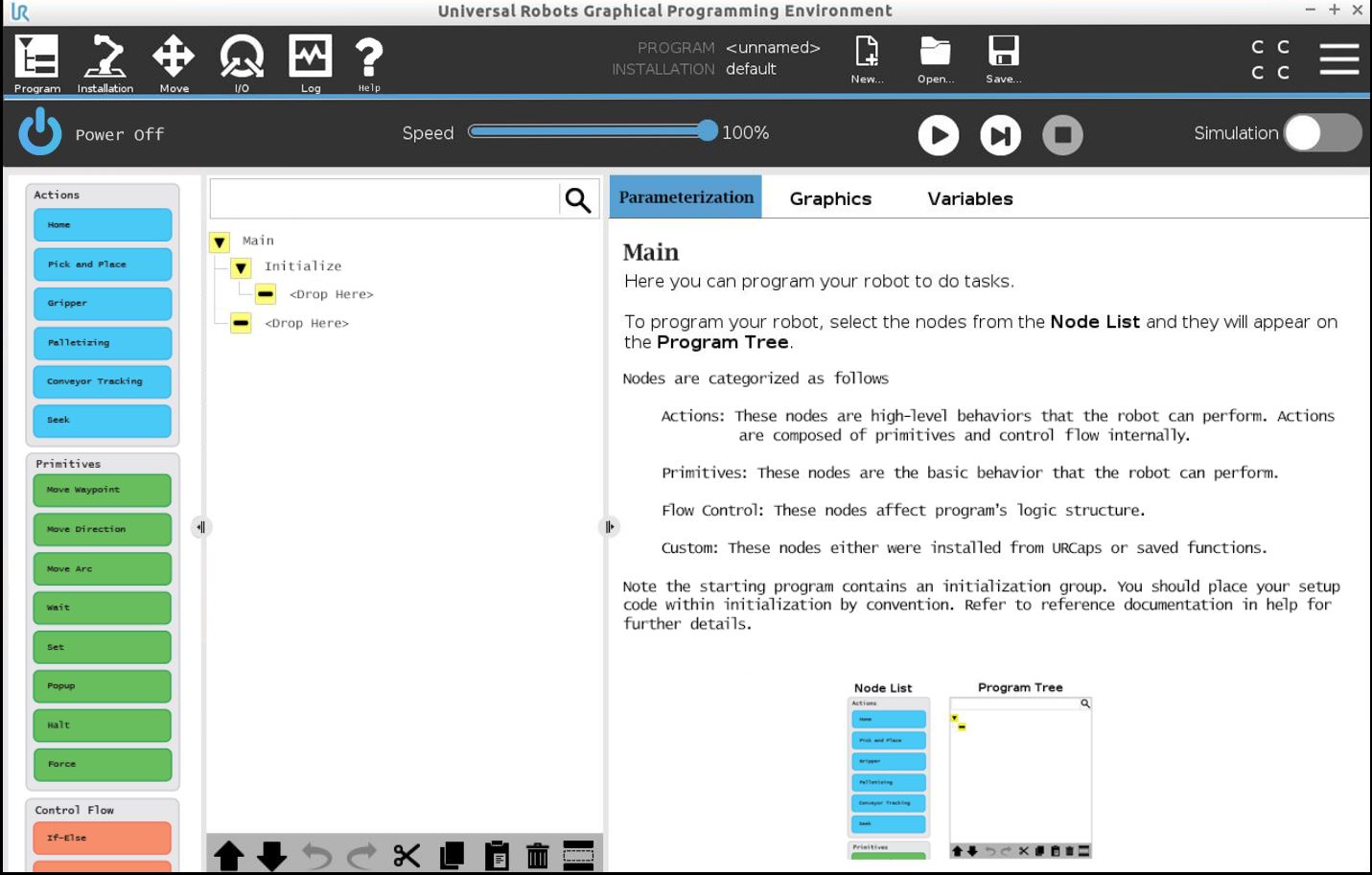 High fidelity mockup redesign of the Universal Robots control interface for HCI coursework