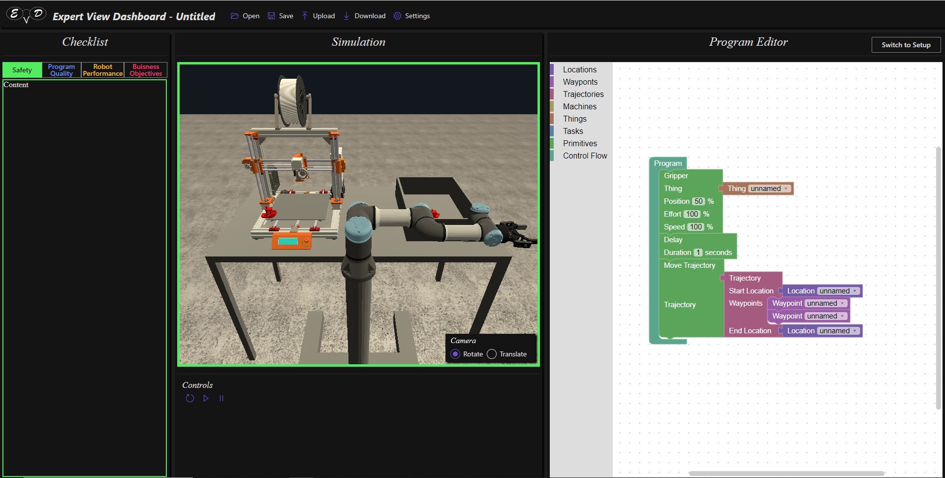 CoFrame's authoring interface (early development).